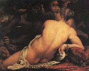 Annibale Carracci Venus with Satyr and Cupid oil painting reproduction